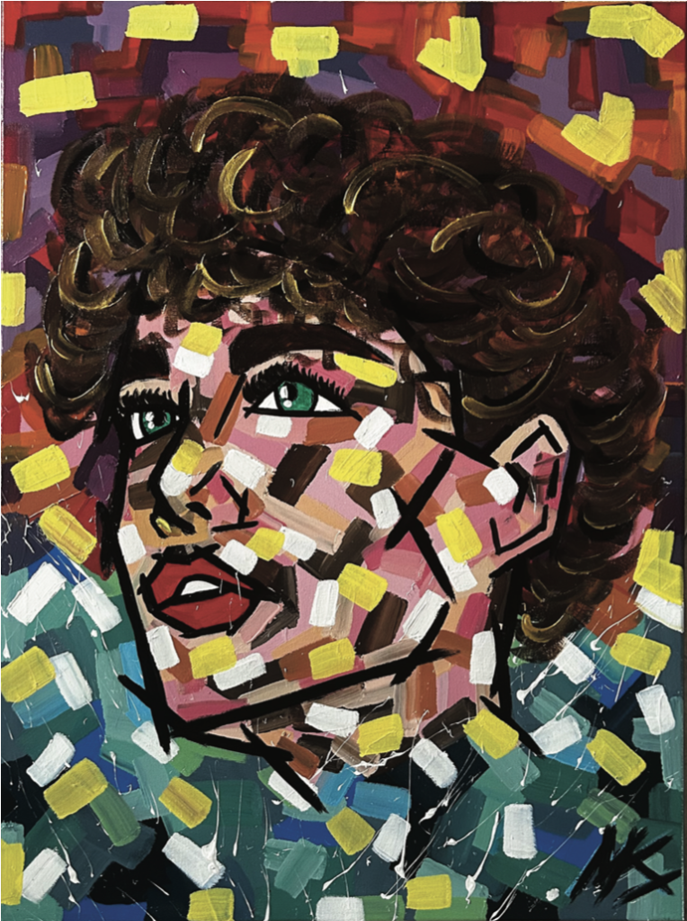 Naufrago, acrilico su tela, cm 60×80