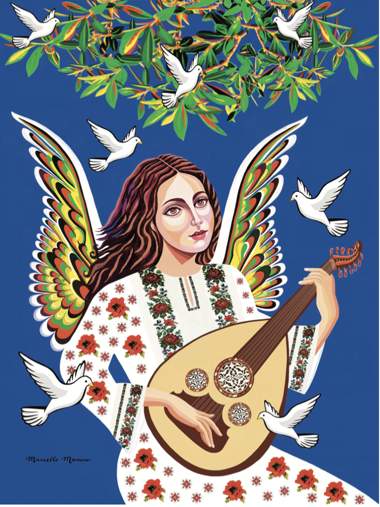 The Angel’s Symphony of Peace, digital painting, cm 80×60