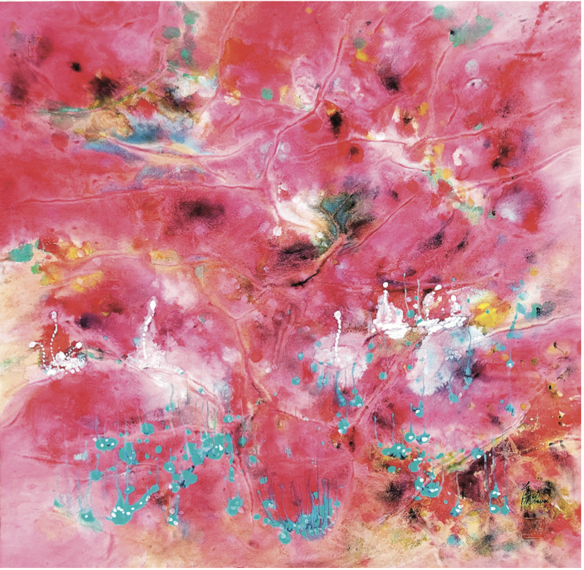 Void Realm Series NO. 20221029, water, ink, rice paper, and natural pigments, cm 68×68